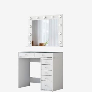 Hanah Home – Sminkbord Poppy – Transparent – Skrivbord – Från Homeroom