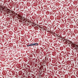 Lexington Flower Printed Cotton Sateen Blommigt Påslakanset 150×210 Röd