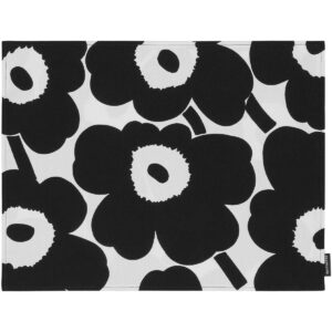 Marimekko – Pieni Unikko Acrylic coated Bordstablett 31×42 Vit/Svart