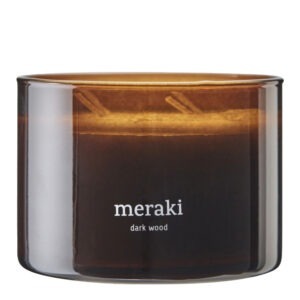 Meraki – Doftljus dark wood 7,5×10 cm brun