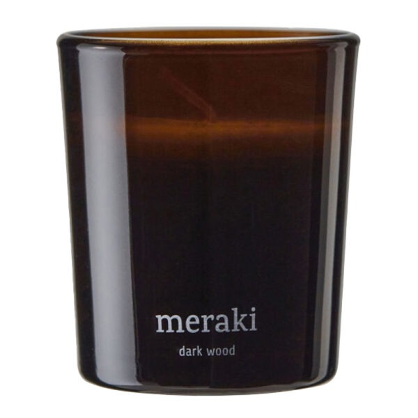 Meraki – Doftljus dark wood 7×6 cm brun