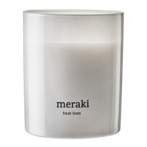 Meraki – Doftljus fresh linen 9,5×8 cm vit