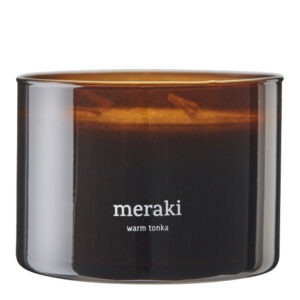 Meraki – Doftljus warm tonka 7,5×10 cm brun