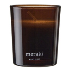 Meraki – Doftljus warm tonka 7×6 cm brun