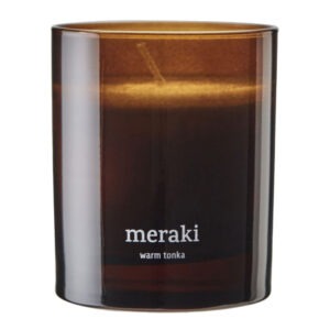 Meraki – Doftljus warm tonka 9,5×8 cm brun