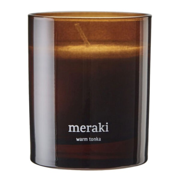 Meraki – Doftljus warm tonka 9,5×8 cm brun