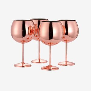 Oak & Steel – Gin-glas 4-pack – Rosa – Drinkglas & shotglas – Från Homeroom