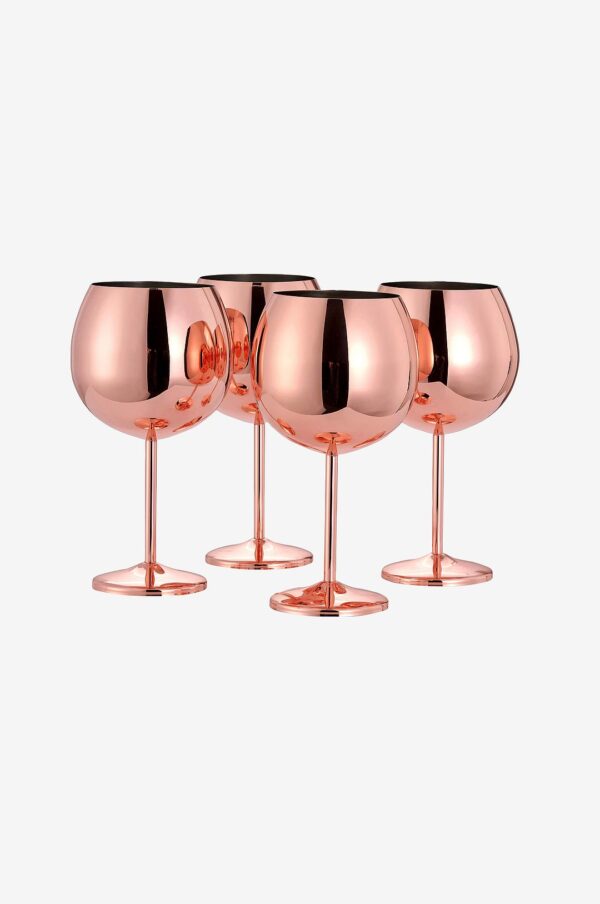 Oak & Steel – Gin-glas 4-pack – Rosa – Drinkglas & shotglas – Från Homeroom