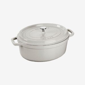 Staub – Gryta La Cocotte oval 37 cm, 8 L – Grå – Grytor & kastruller – Från Homeroom