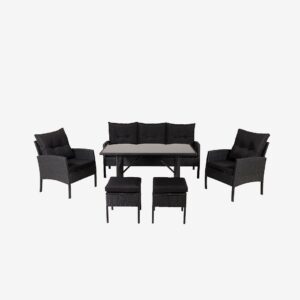 Venture Home – Lounge Set Knock – Svart – Loungemöbler – Från Homeroom