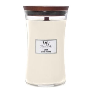 WoodWick – Hourglass doftljus stor linen