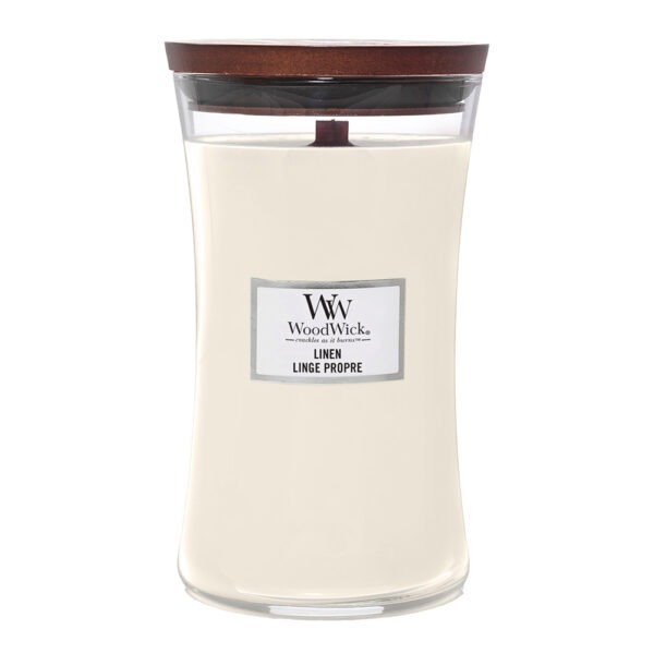 WoodWick – Hourglass doftljus stor linen