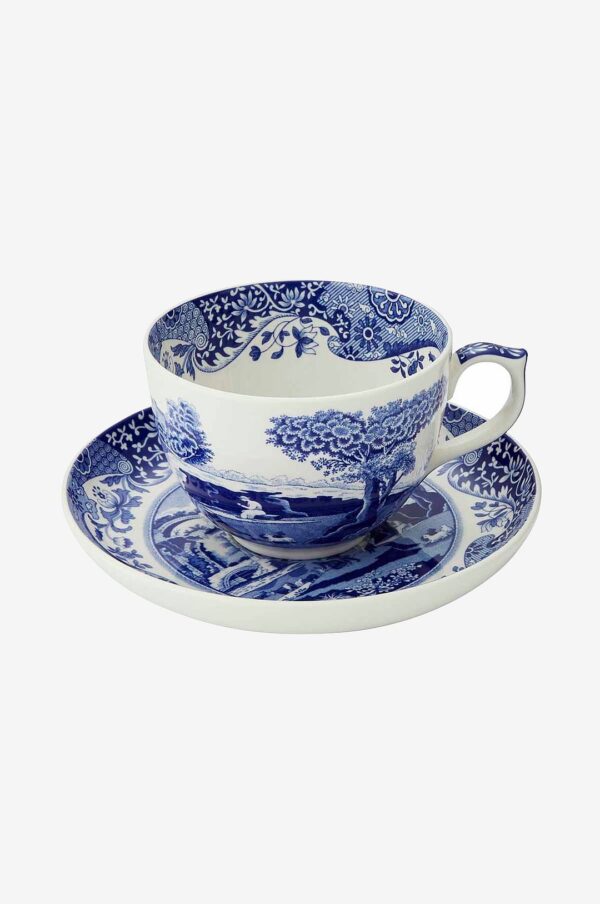 Spode – Stor kopp med fat Blue Italian 56 cl – Blå – Koppar & muggar – Från Homeroom