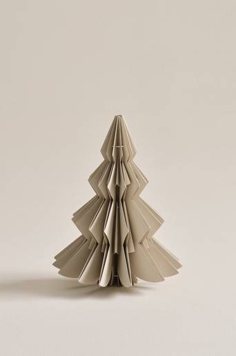 ABIES dekorationsgran med ljusslinga Varmgrå