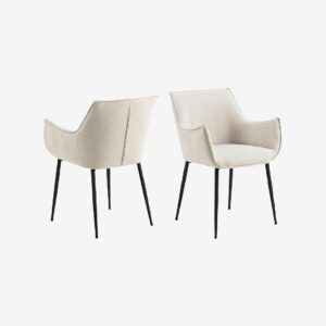 AC Design Furniture – Bonita matstol med armstöd – Beige – Karmstolar – Från Homeroom