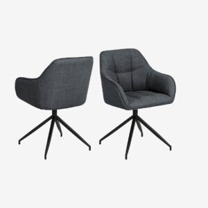 AC Design Furniture – Brenda matstol med armstöd – Grå – Karmstolar – Från Homeroom