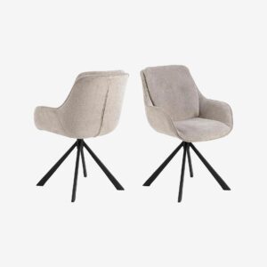 AC Design Furniture – Carrie matstol med armstöd 2-pack – Brun – Karmstolar – Från Homeroom