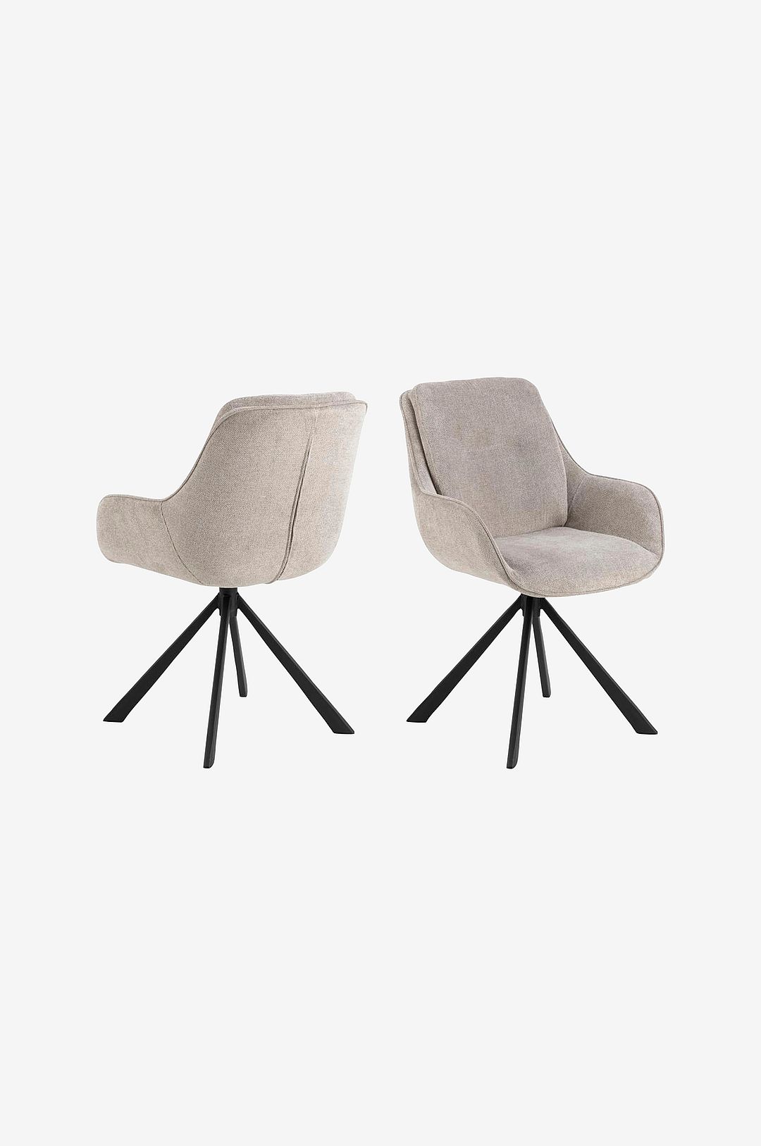 AC Design Furniture - Carrie matstol med armstöd 2-pack - Brun - Karmstolar - Från Homeroom