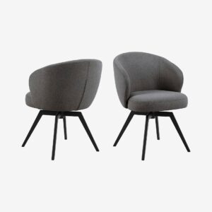 AC Design Furniture – Darlene matstol med armstöd – Grå – Karmstolar – Från Homeroom