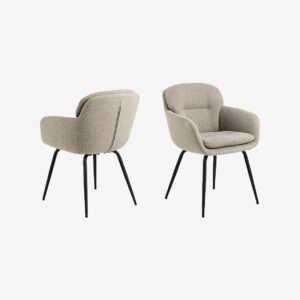AC Design Furniture – Dora matstol med armstöd – Beige – Karmstolar – Från Homeroom