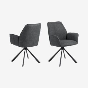 AC Design Furniture – Glenda matstol med armstöd – Grå – Karmstolar – Från Homeroom