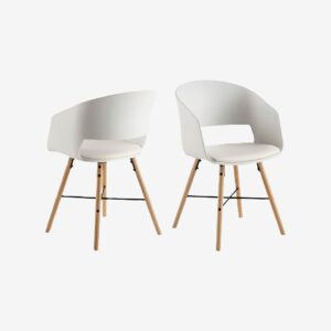 AC Design Furniture – I_Luna matstol med armstöd – Vit – Karmstolar – Från Homeroom