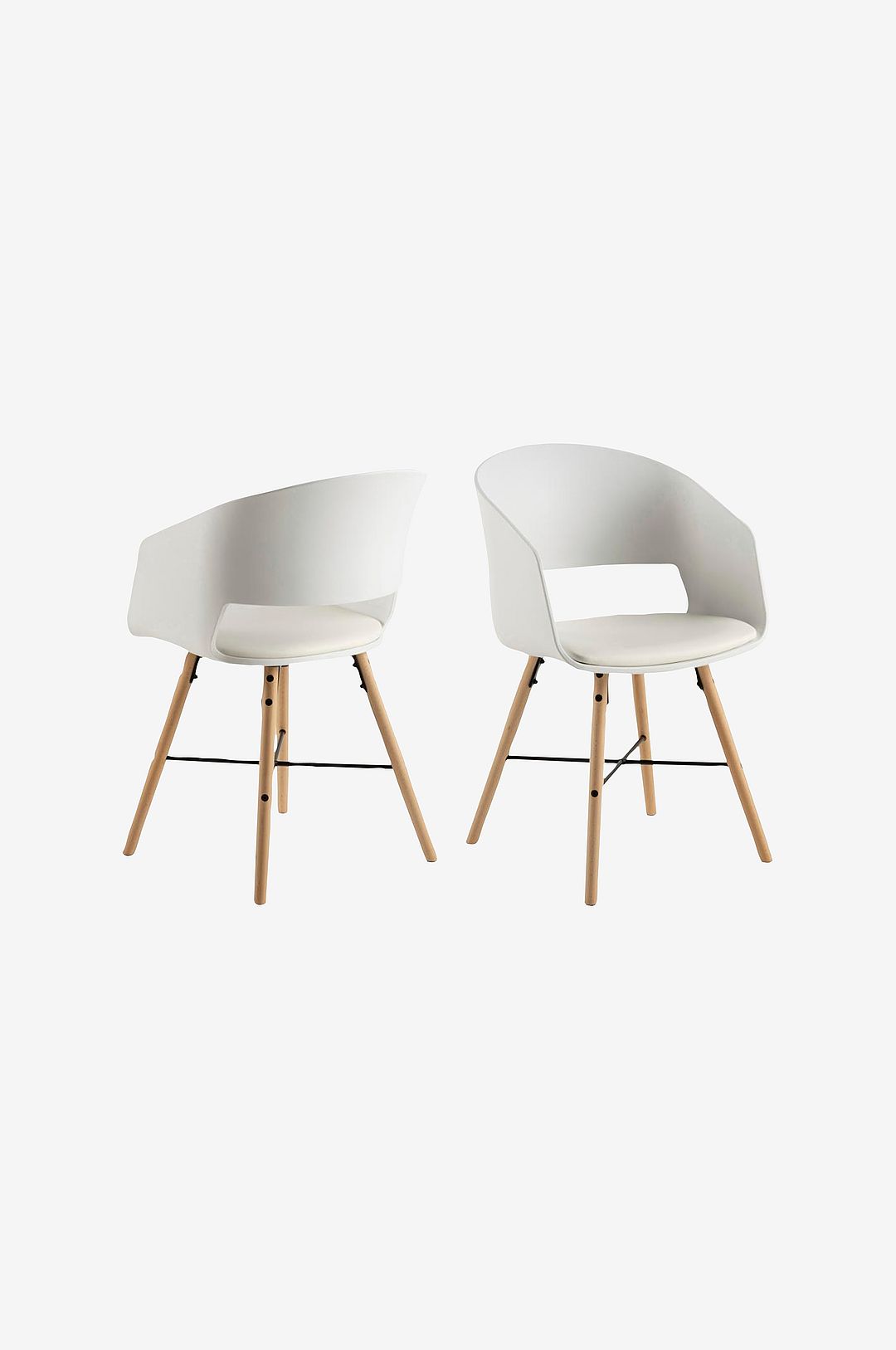AC Design Furniture – I_Luna matstol med armstöd – Vit – Karmstolar – Från Homeroom