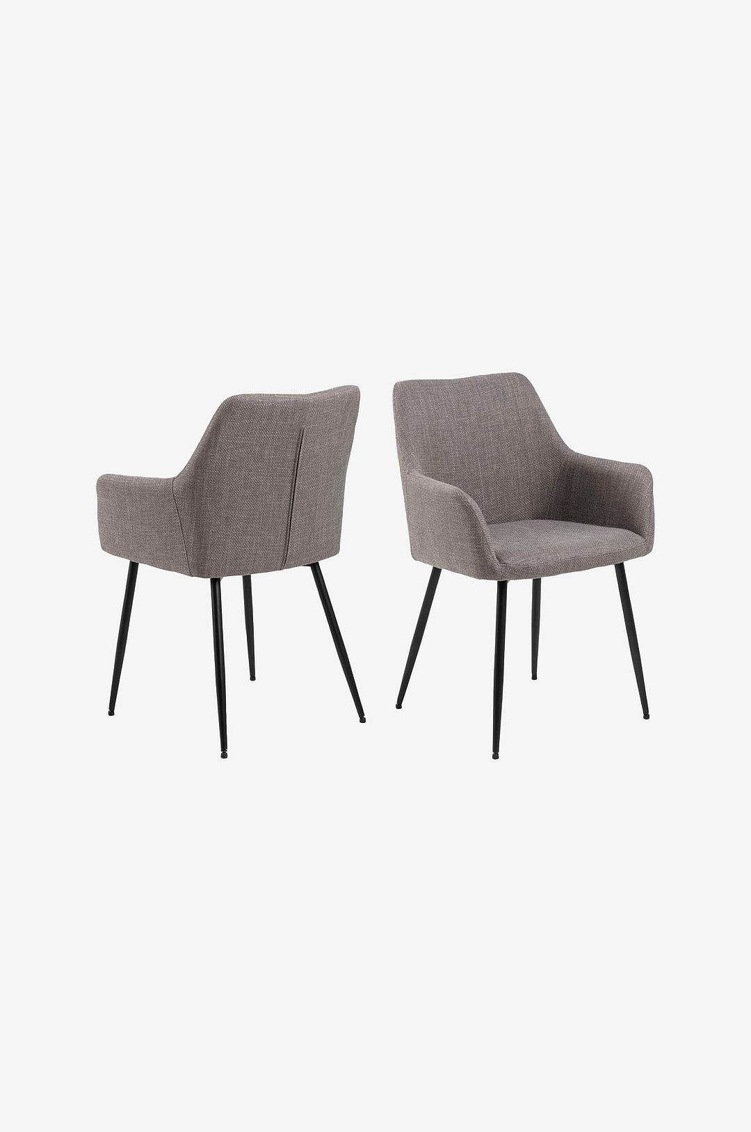 AC Design Furniture - Lizzy matstol med armstöd 2-pack - Brun - Karmstolar - Från Homeroom