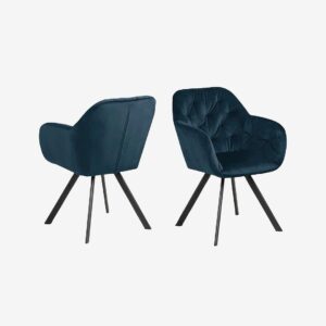 AC Design Furniture – Lola matstol med armstöd – Blå – Karmstolar – Från Homeroom