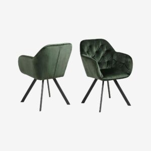AC Design Furniture – Lola matstol med armstöd – Grön – Karmstolar – Från Homeroom