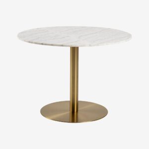 AC Design Furniture – Matbord Cleo, Ø 105 cm – Vit – Matbord – Från Homeroom