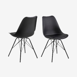 AC Design Furniture – Matstol Betty, 2-Pack – Svart – Stolar – Från Homeroom