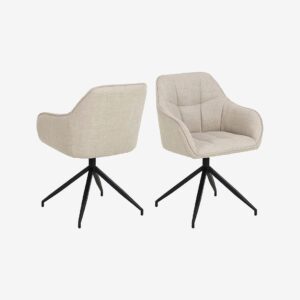 AC Design Furniture – Matstol med armstöd Brenda – Natur – Karmstolar – Från Homeroom