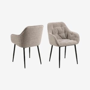 AC Design Furniture – Matstol med armstöd Brooke, 2-p – Natur – Stolar – Från Homeroom