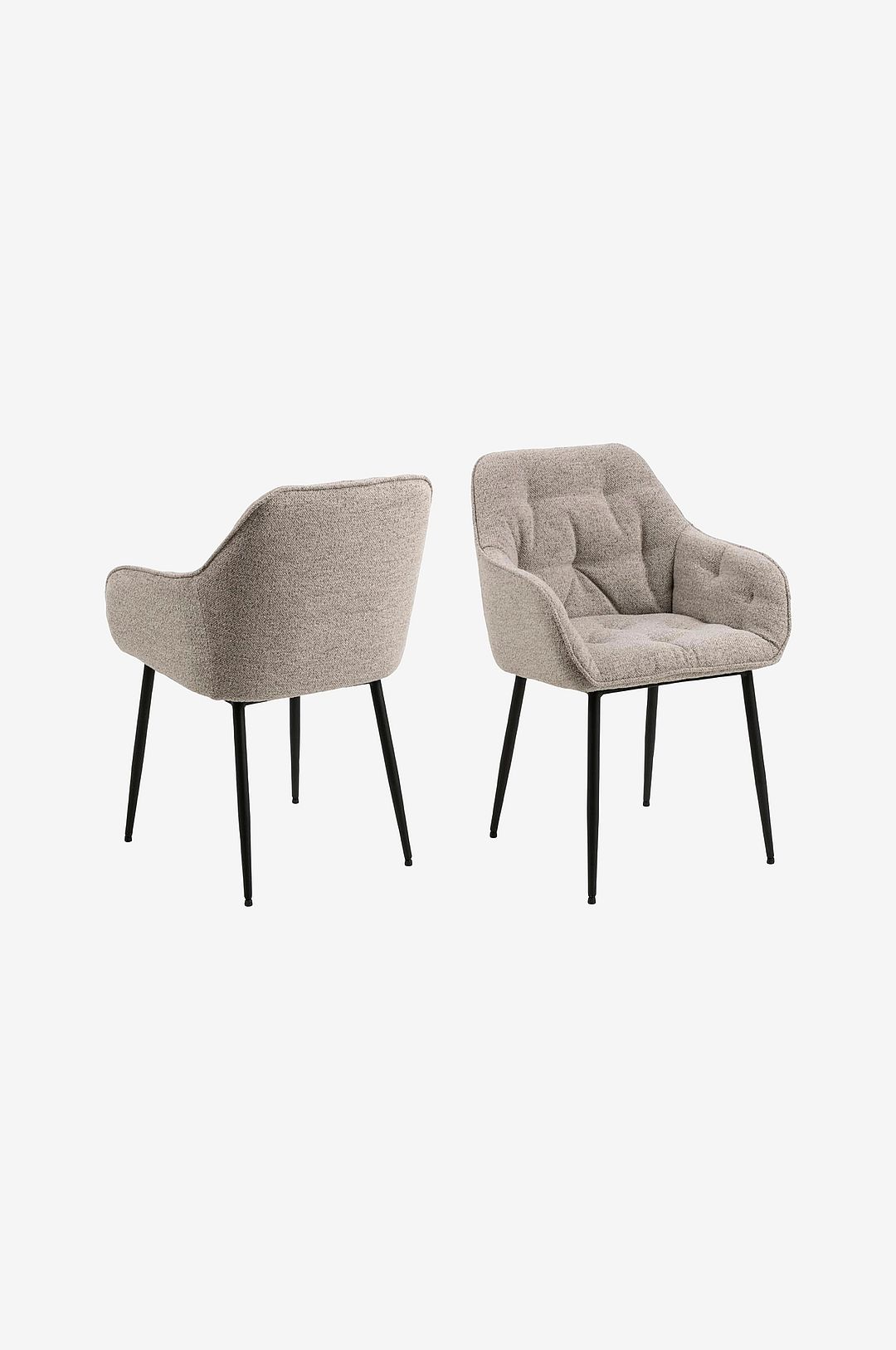 AC Design Furniture - Matstol med armstöd Brooke, 2-p - Natur - Stolar - Från Homeroom