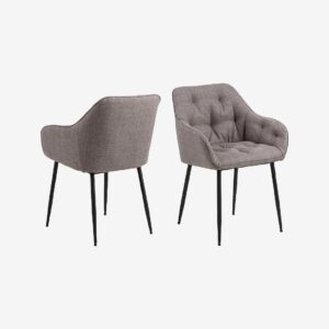 AC Design Furniture – Matstol med armstöd Brooke – Brun – Stolar – Från Homeroom