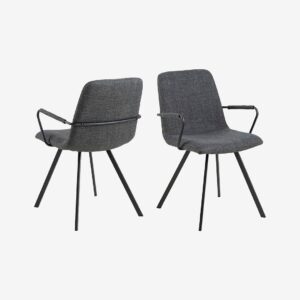 AC Design Furniture – Matstol med armstöd Selina – Grå – Stolar – Från Homeroom