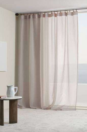 ALBA voilegardin extra bred 1 längd Beige