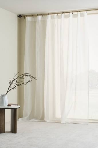 ALBA voilegardin extra bred 1 längd Vit