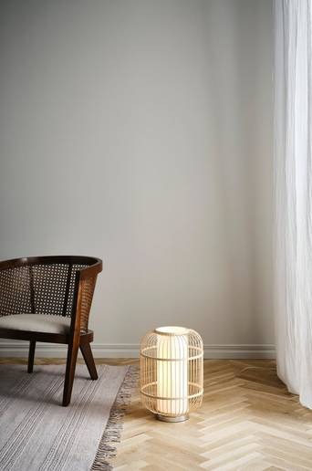 ALBERTA bordslampa Naturvit/vit