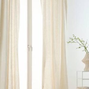 ALINA linnegardin 2-pack Beige/naturvit