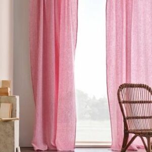 ALINA linnegardin 2-pack Cerise/naturvit