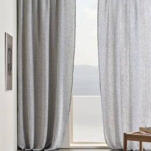 ALINA linnegardin 2-pack Mörkblå/naturvit