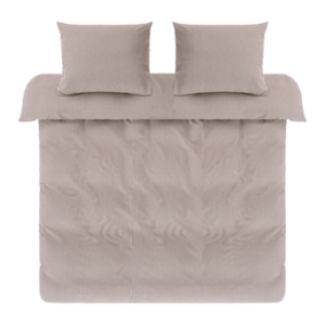 ALMA påslakanset dubbelsäng Brun/benvit