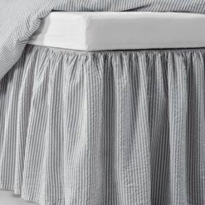 ALMA sängkappa Blå/benvit