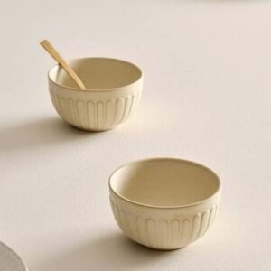 ALVIA skål 2-pack ø 11 cm Ljusbeige