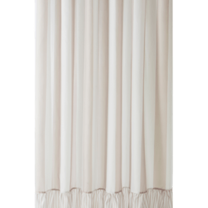 ANDREA duschdraperi med volang Ljusbeige/vit