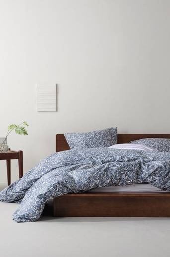 ANEMONE påslakanset dubbelsäng Blå