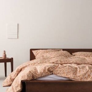 ANEMONE påslakanset dubbelsäng Rost