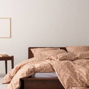 ANEMONE påslakanset enkelsäng Rost